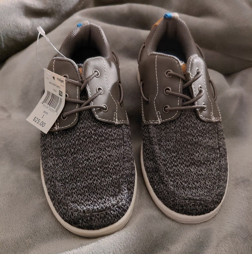 Falls Creek Gray Kids Dress Shoes